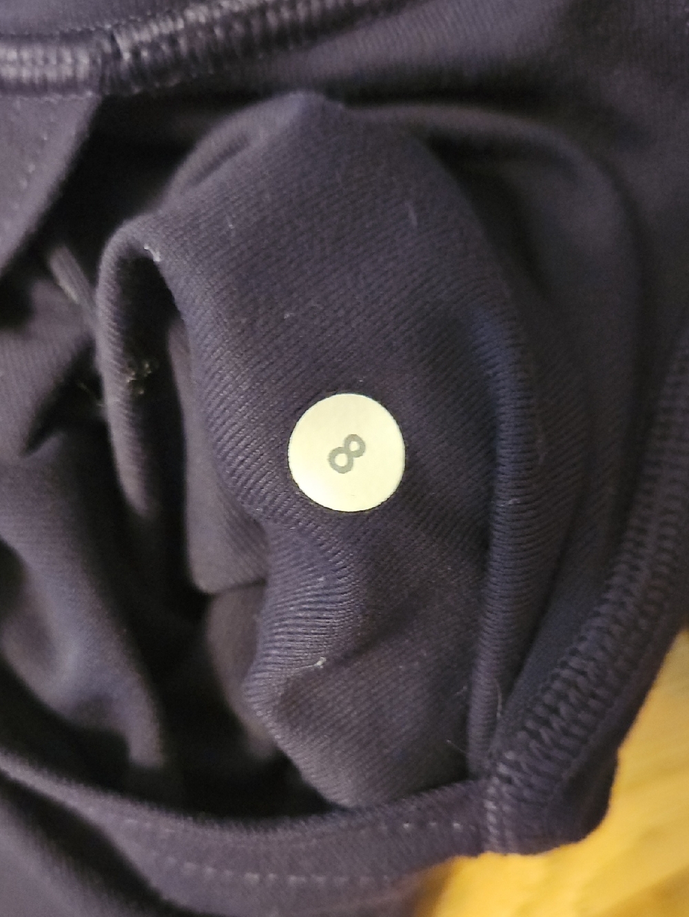 lululemon Drawstring Leggings Foldover Waist Purple Size 8 With Pockets - Picture 6 of 7